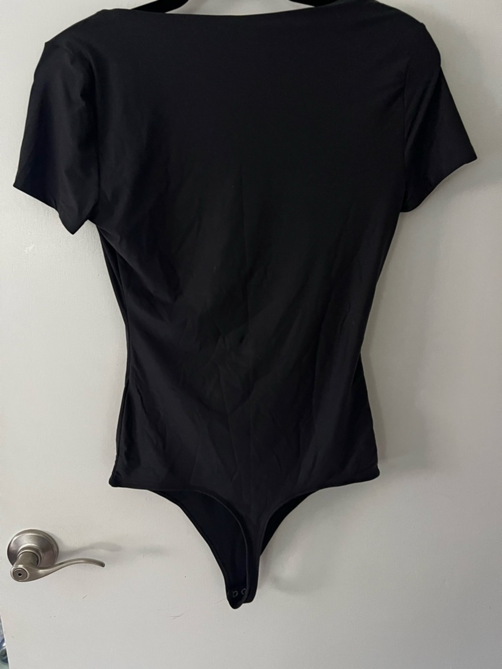 *NWT*Abercrombie & Fitch Black Square-Neck Short-Sleeve Bodysuit Size M - Picture 4 of 8